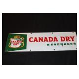 Porcelain Canada Dry Beverages single sided sign