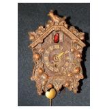 Lux Clock Mfg Co miniature cuckoo clock Waterbury