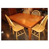 Wooden dining table 60 X 35.5 X 29.25 and 5 arrow