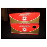 Two Texaco 1918 Ford runabout with tanker trailer