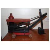 Antique pressed steel crane toy possibly Buddy L