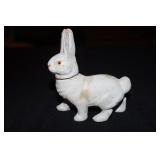 Paper mache bunny candy dispenser