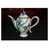 Franz porcelain long tailed hummingbird teapot