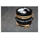 French opaline enameled vanity box circa late