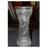 American Brillant Cut Corset crystal vase with