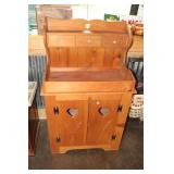 Pine Country dry sink cabinet with heart