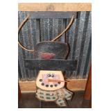 Decorative snowman sleigh 34 inches long