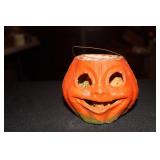 Antique Halloween paper mache Jack O Lantern