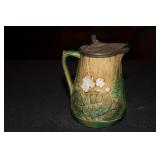 English Majolica Water Lily or Pond Lily pitcher
