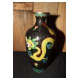 Chinese cloisonne dragon vase