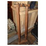 Wooden cow stanchion