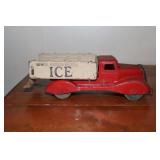 Marx pressed steel ice delivery truck has wooden