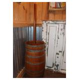 Large butter churn with plunger 28 inches tall