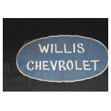 Willis Chevrolet coverall/jacket patch