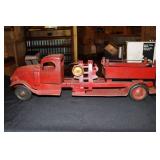 Antique pressed steel fire truck