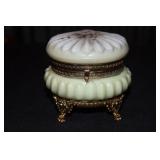 C F Monroe Co Wave Crest footed dresser box