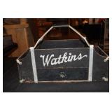 Antique Watkins wood carrier for salesman samples