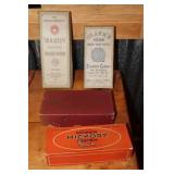 4 Old advertising boxes (empty)- J & P Coats