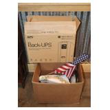 Box lots - plastic shoe containers, clock,