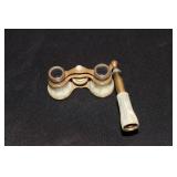 Mother of pearl opera glasses marked Paris