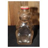 Snow Crest Beverages Co clear glass bear bank