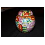 Chinese porcelain floral motif lidded ginger jar