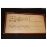 Architectural drawing for a corn mower possibly