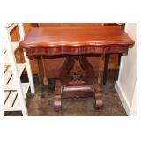 American Empire mahogany flip top game table with