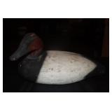 Oversize flat bottom canvasback drake decoy