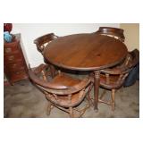 Ethan Allen pine dinette table with 4 chairs 42