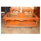 Pine Coffee table 48 X 24 X 17 with 2 matching