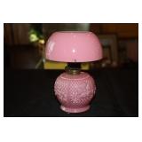 Pink Cosmos pattern miniature oil lamp
