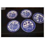 Blue Willow style divided plates - 3 by Shenango