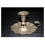 Chamberstick candle holder with large scallop