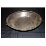 Antique hammered finish offering plate/dish with