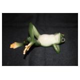 Franz porcelain Amphibia frog figurine laying on