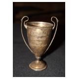 Small Sterling silver trophy engraved Bridge July