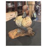 Full size Greenwing teal carving on driftwood by