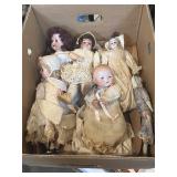 Lot of antique dolls - A.M. Germany, Heubach