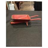 Antique pressed stell wheel barrel possibly