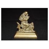 Antique Solid Bronze Neoclassical Goddess Figure