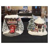2 Thomas Kinkade lighted houses - St. Nicholas