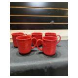 5 Longaberger Woven Traditions single mugs -