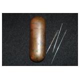 Antique copper/brass needle or toothpick