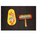 2 Kirchhof Newark NJ tin antique noise makers
