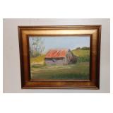 Framed painting by local artist Val Witkowski