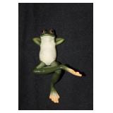 Franz porcelain Amphibia frog figurine laying on