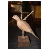 Hand carved dove decoy marked Hunter Collection