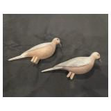 2 Rubber dove decoys