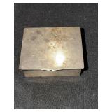 Sterling silver cigarette/trinket box with mark of